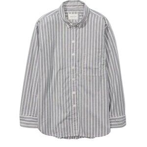 EUC Women's AMERICAN EAGLE The Perfect Button-Up‎ Striped Shirt | Size XL